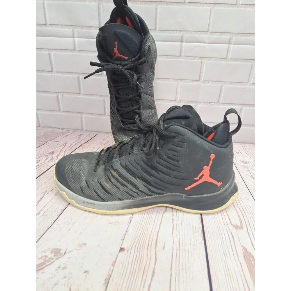 Air Jordan Mens Super Fly 5 Basketball Shoes Black Red 844677-004 2016 Men's 8